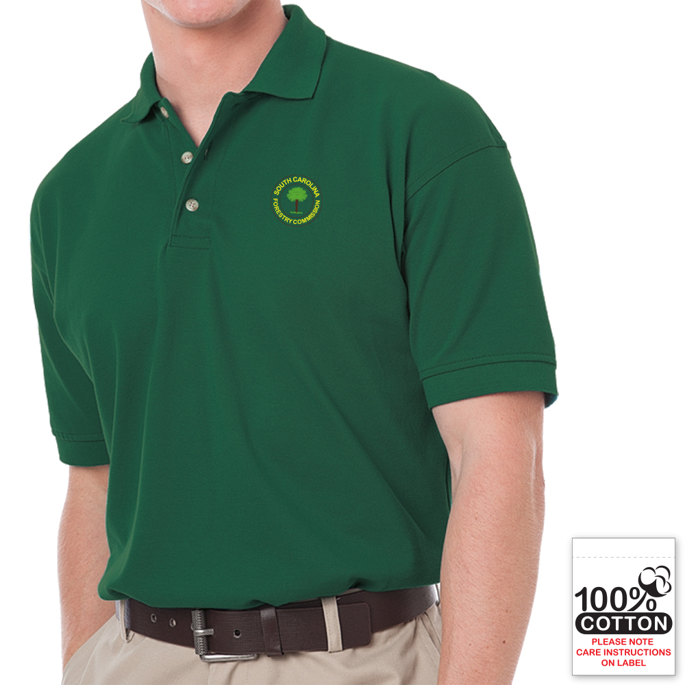 green polo golf shirt