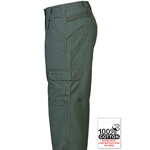 Men's100% Cotton Cargo Pants-OD Green