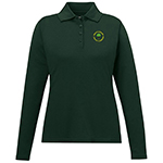 Women's Long Sleeve Performance Polo Shirt Forest Green