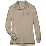 Women's Long Sleeve Performance Polo Shirt Khaki